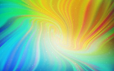 Açık mavi, kozmik yıldızlar ile yeşil vektör düzeni.