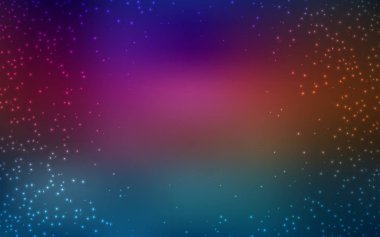 Astronomik yıldızlarla koyu çok renkli vektör arka planı.