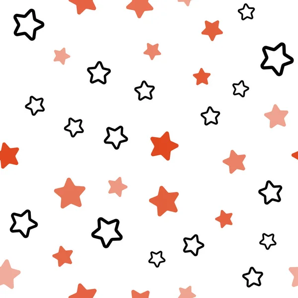 Luz naranja vector textura sin costuras con hermosas estrellas . — Vector de stock