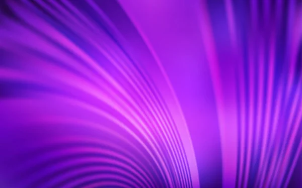 Luz púrpura, plantilla vectorial rosa con líneas curvas. — Vector de stock