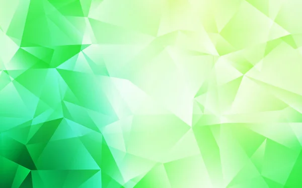 Licht groen vector schijnt driehoekige achtergrond. — Stockvector