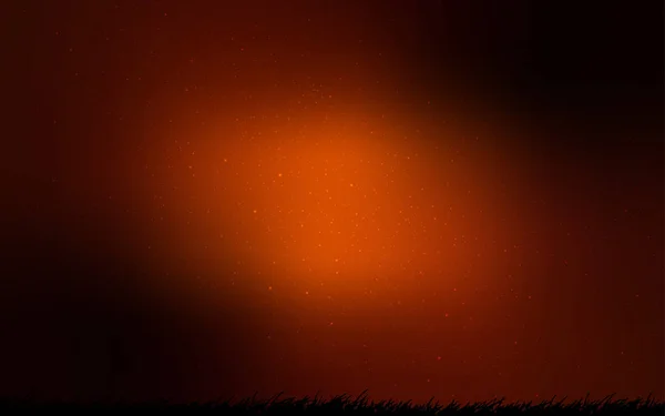 Textura vectorial naranja oscura con estrellas de la vía láctea . — Vector de stock