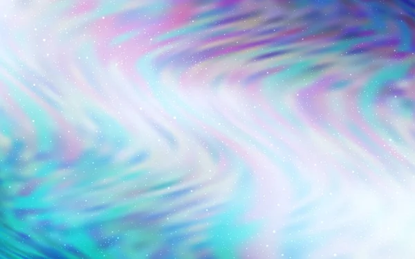 라이트 핑크, 우주 별이있는 파란색 벡터 레이아웃. — 스톡 벡터