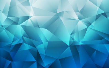 Açık BLUE vektör çokgen arkaplan.