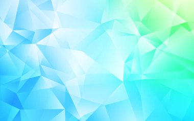 Açık Mavi, Yeşil vektör çokgen arkaplan.