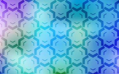 Açık Pembe, eğri çizgileri olan Mavi vektör arkaplanı.