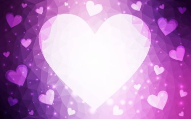 Doodle kalpli Açık Mor vektör şablonu.