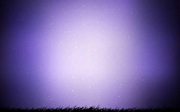 Light Purple vector texture with milky way stars. — Stock Vector