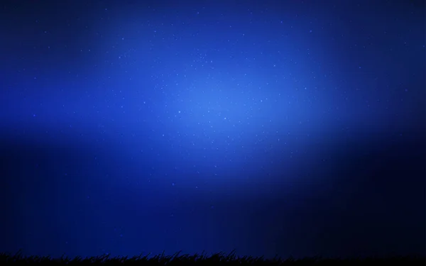 Agencement vectoriel bleu foncé avec étoiles cosmiques . — Image vectorielle