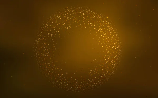 Σκούρο πορτοκαλί διάνυσμα φόντο με αστρονομικό αστέρια. — Διανυσματικό Αρχείο