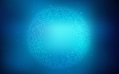 Koyu mavi vektör arka plan gökada yıldız ile.