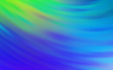 Açık Mavi, bükülmüş çizgilerle yeşil vektör dokusu.