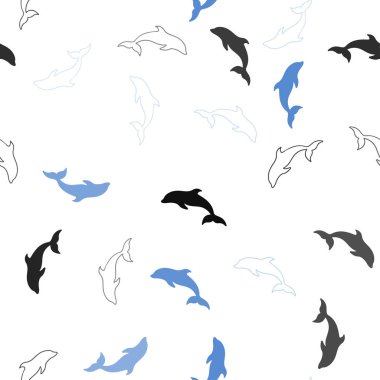 Yunuslar ile Açık Mavi vektör sorunsuz şablon.