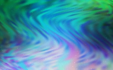 Açık mavi, Samanyolu yıldızlar ile yeşil vektör doku.