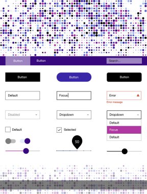Koyu Pembe, Mavi vektör Malzeme Tasarım Kiti noktalar ile.