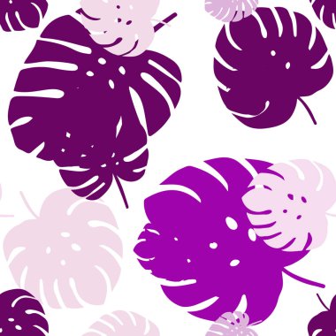 Açık Mor, Pembe vektör yapraklar ile dikişsiz doğal zemin.