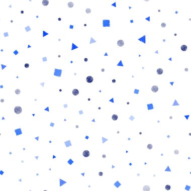 Açık Mavi vektör daireli poligonal tarzı ile dikişsiz kapak.