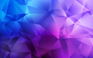 Koyu Pembe, Mavi vektör çokgen desen.