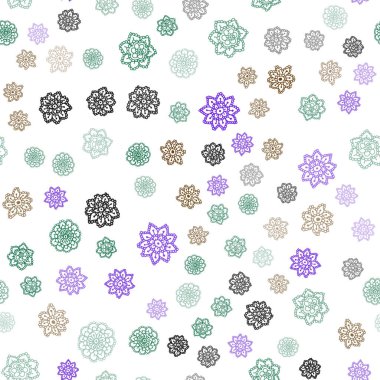 Xmas kar taneleri ile koyu çok renkli vektör dikişsiz arka plan.