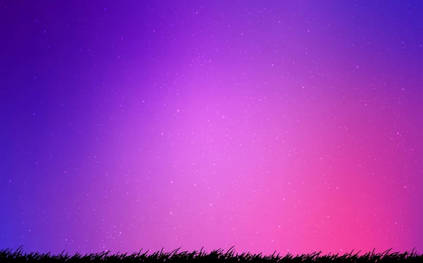 Luz púrpura, patrón vectorial rosa con estrellas del cielo nocturno . — Vector de stock