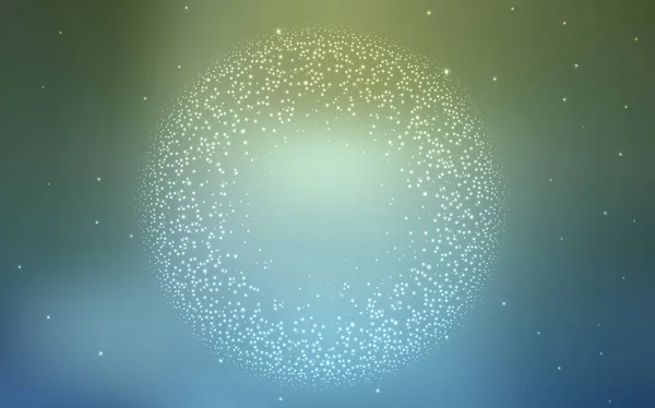 Bleu clair, texture vectorielle verte avec étoiles laiteuses . — Image vectorielle