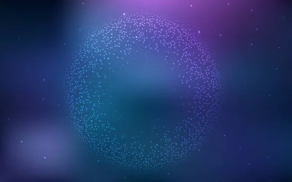 Rose foncé, agencement vectoriel bleu avec étoiles cosmiques . — Image vectorielle