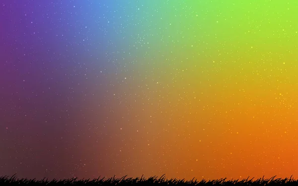 Plantilla vectorial Multicolor de luz con estrellas espaciales . — Vector de stock