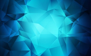 Koyu mavi vektör üçgen mozaik arka plan.