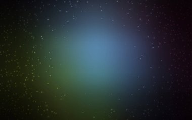 Koyu Mavi, Samanyolu yıldızile yeşil vektör doku.