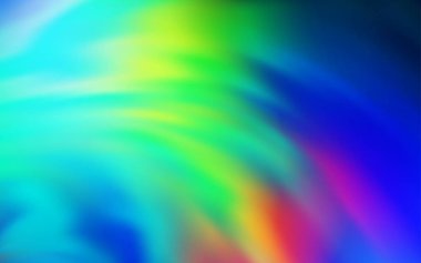 Açık Mavi, kıvrımlı çizgileri olan yeşil vektör deseni.