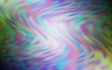 Açık mavi, kozmik yıldızlar ile yeşil vektör düzeni.