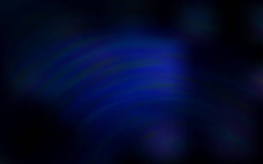 Eğri çizgileri olan koyu mavi vektör arkaplanı.