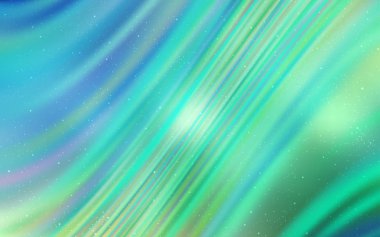 Açık mavi, gece gökyüzü yıldızlar ile yeşil vektör deseni.