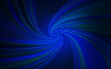 Bükülmüş çizgilerle koyu mavi vektör düzeni.