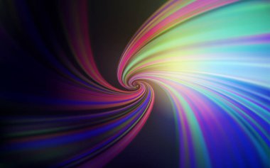 Koyu mavi, kıvrımlı sarı vektör deseni.