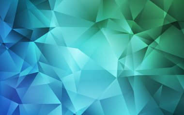 Açık Mavi, yeşil vektör üçgen arkaplan.