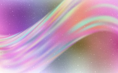 Kozmik yıldız düzeniyle ışık çok renkli vektör.