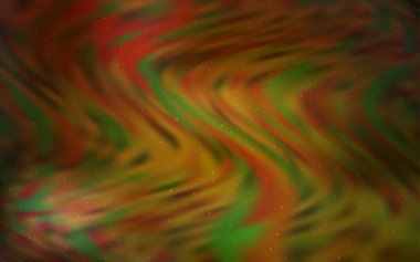 Koyu Yeşil, Astronomik yıldızlarla sarı vektör arka plan.