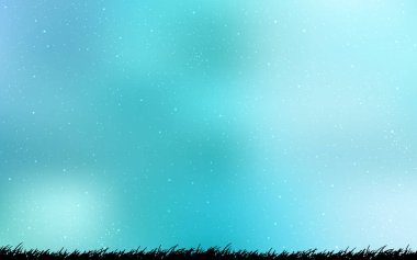 Astronomik yıldızlar ile açık yeşil vektör arka plan.