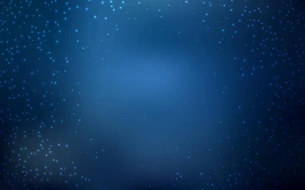 Donker blauwe vector lay-out met kosmische sterren. — Stockvector