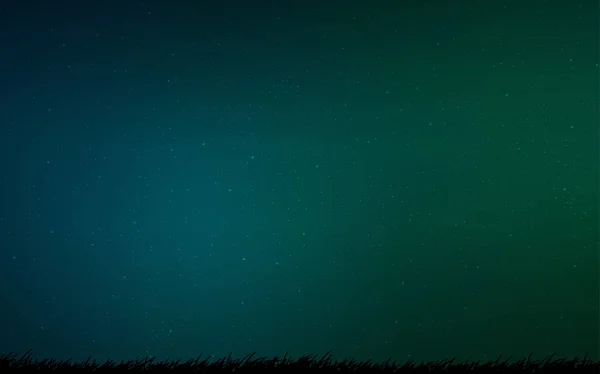 Azul escuro, textura vetorial verde com estrelas de forma leitosa . — Vetor de Stock