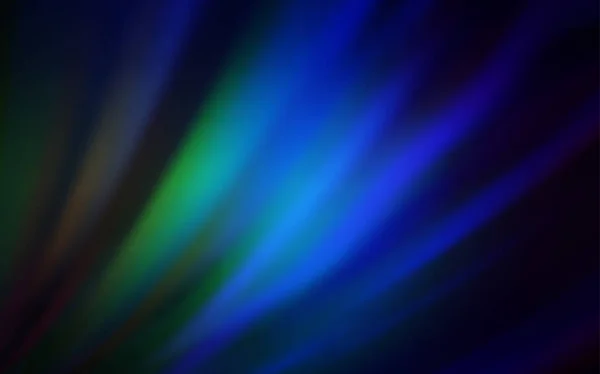 Donkerblauw, groene vector kleurrijke wazige achtergrond. — Stockvector