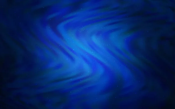 Donker blauwe vector patroon met nachtelijke hemel sterren. — Stockvector