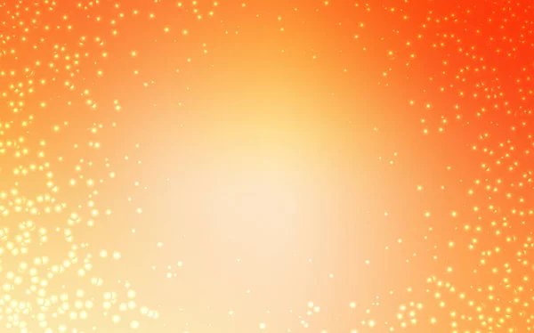 Fond vectoriel orange clair avec étoiles de galaxie . — Image vectorielle