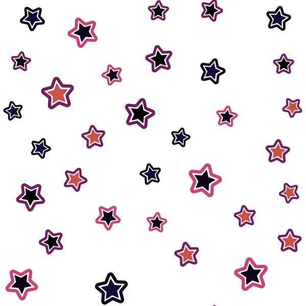 Темно-розовая, желтая безморская компоновка с яркими звездами . — стоковый вектор