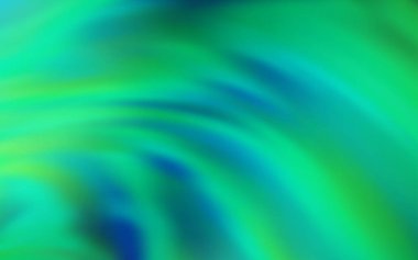 Kavisli çizgilerle Açık Yeşil vektör arka planı.