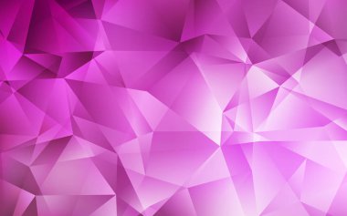 Açık Pembe vektör parlayan üçgen zemin.