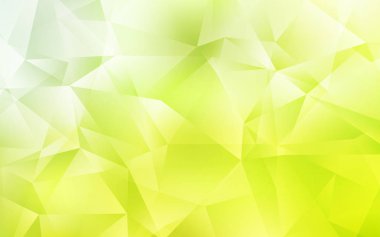 Açık Yeşil, Sarı vektör parlayan üçgen arkaplan.