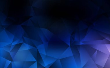 Koyu mavi vektör parlayan üçgen düzeni.