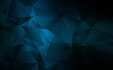 Koyu mavi vektör degrade üçgenler şablonu.